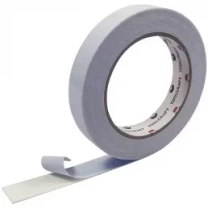 Image of TOOLCRAFT 1811B1905C 1811B1905C Double sided adhesive tape White (L x W) 5m x 19mm