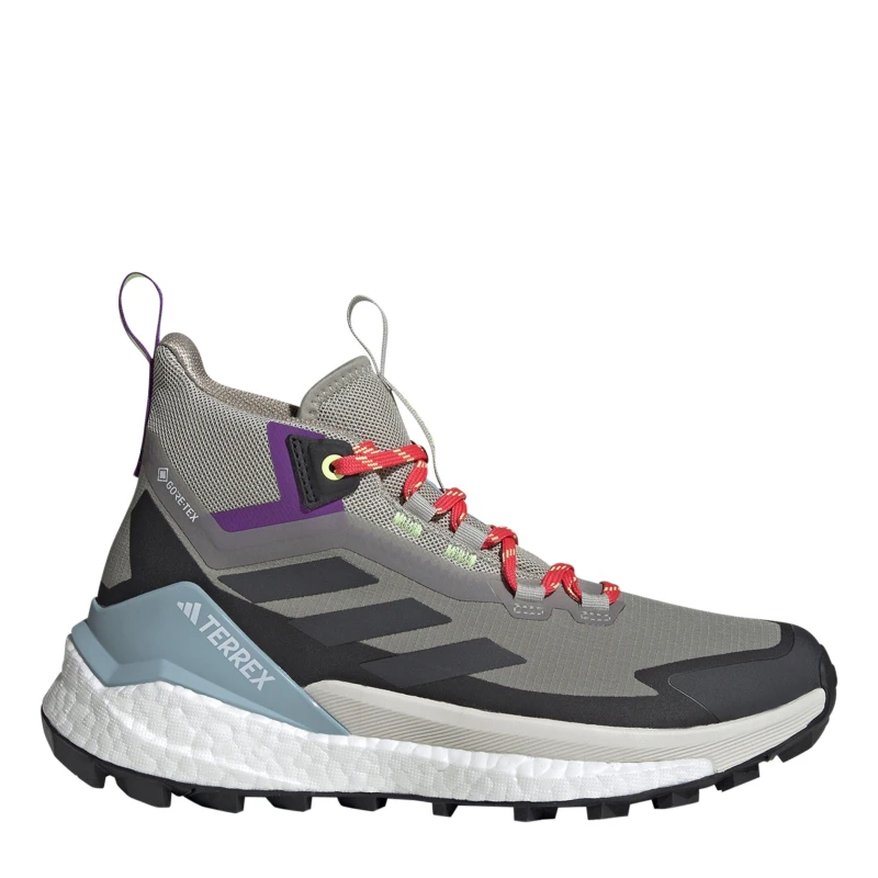 Image of adidas Womens Terrex Free Hiker GTX Waterproof Hiking Boots Green female 4 (36.7)