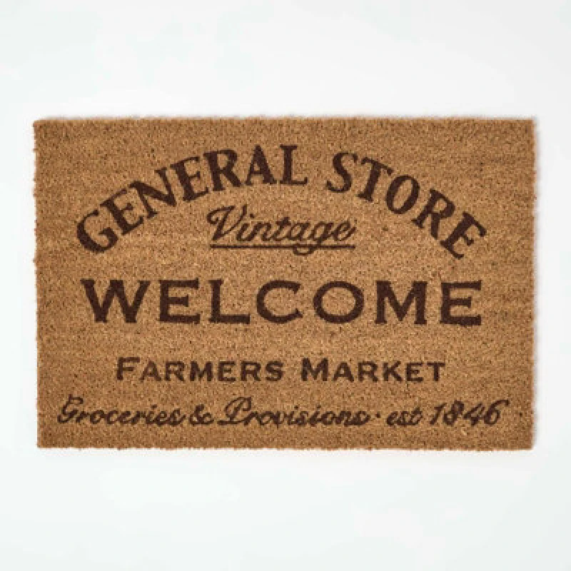 Image of Homescapes General Store Non-Slip Coir Doormat