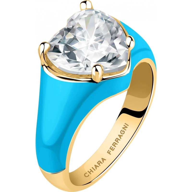 Image of Chiara Ferragni Womens Ring in Blue Blue Female One Size