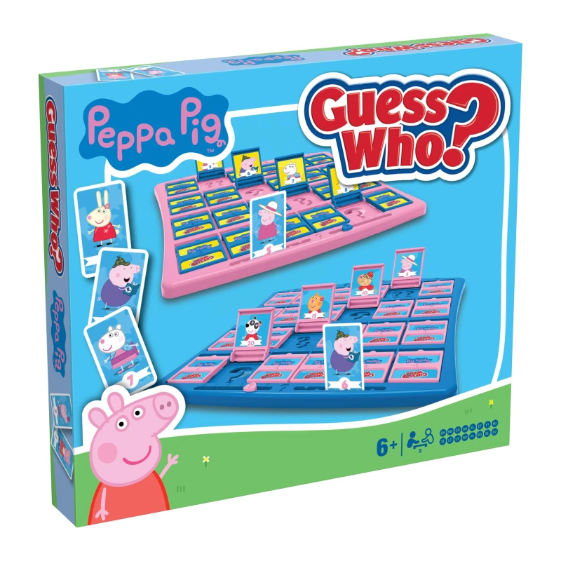 Image of Winning Moves Peppa Pig Guess Who? Board Game including Peppa Mummy Pig George Daddy Pig easy to set up gift for ages 6 plus