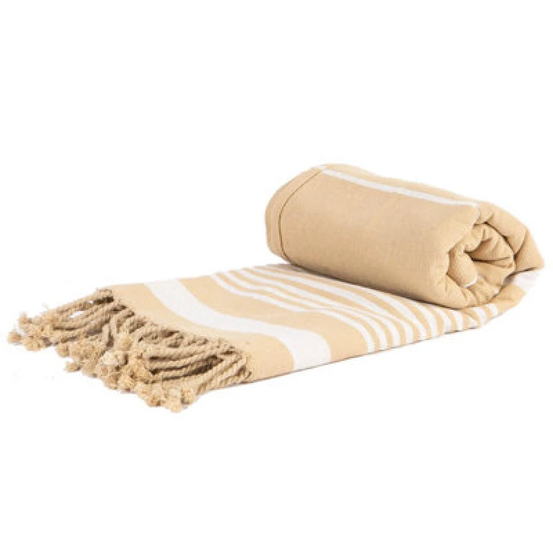 Image of Nicola Spring Deluxe Cotton Turkish Bath Towel - Natural