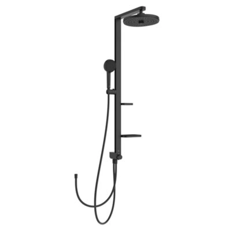 Image of Ideal Standard Alu+ Silk Black Thermostatic Shower With 2 Heads & 1750M Hose Length