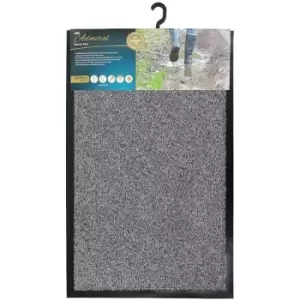 Image of JVL Admiral Fibre Doormat Grey 60 x 90cm