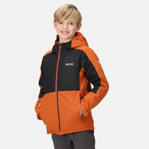 Image of Regatta Kids Beamz III Jacket - Burnt Copper/Black C5-C6yrs