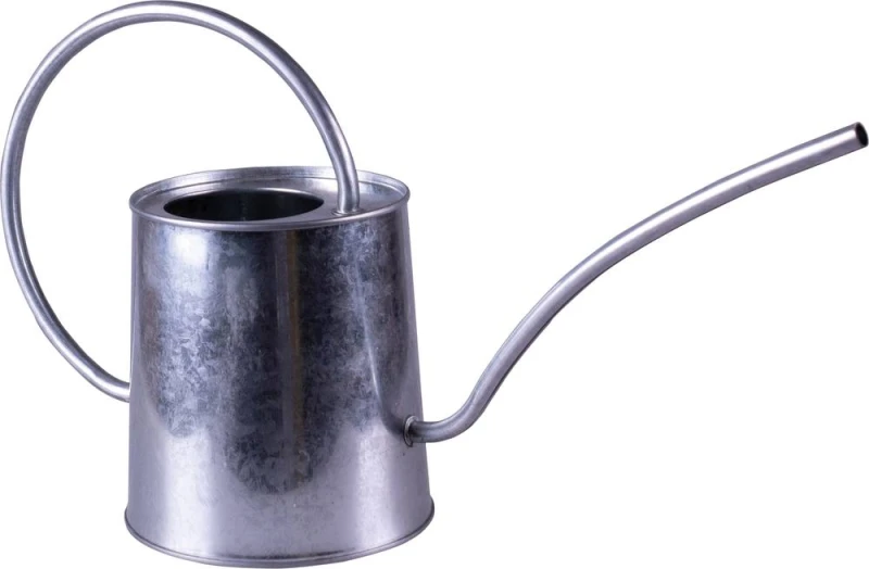 Image of St Helens Metal Watering Can 1.75L Capacity in Silver Silver Unisex