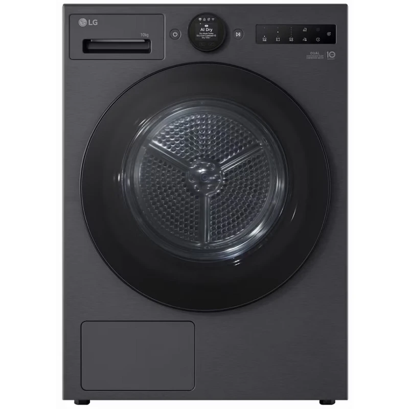Image of LG VX70 Series AI Dry RHX7010TBB WiFi Connected 10Kg Heat Pump Tumble Dryer - Black - A+++ Rated