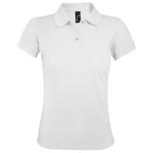 Image of SOLs Womens/Ladies Prime Pique Polo Shirt (XL) (White)