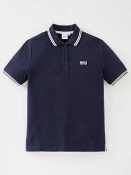 Image of Hugo Boss Short Sleeve Classic Polo Shirt Navy Size 4 Years Boys