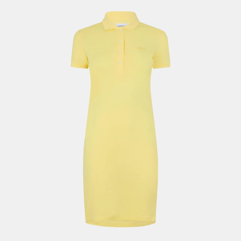 Image of Lacoste Womens Polo Dress Yellow female 4 (32)