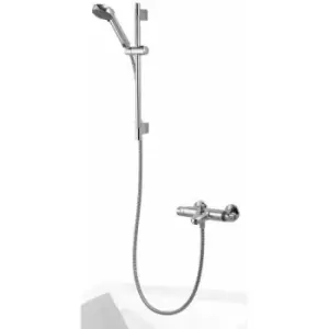 Image of Aqualisa Midas 100 Thermostatic Bath Shower Mixer Adjustable Head - Silver