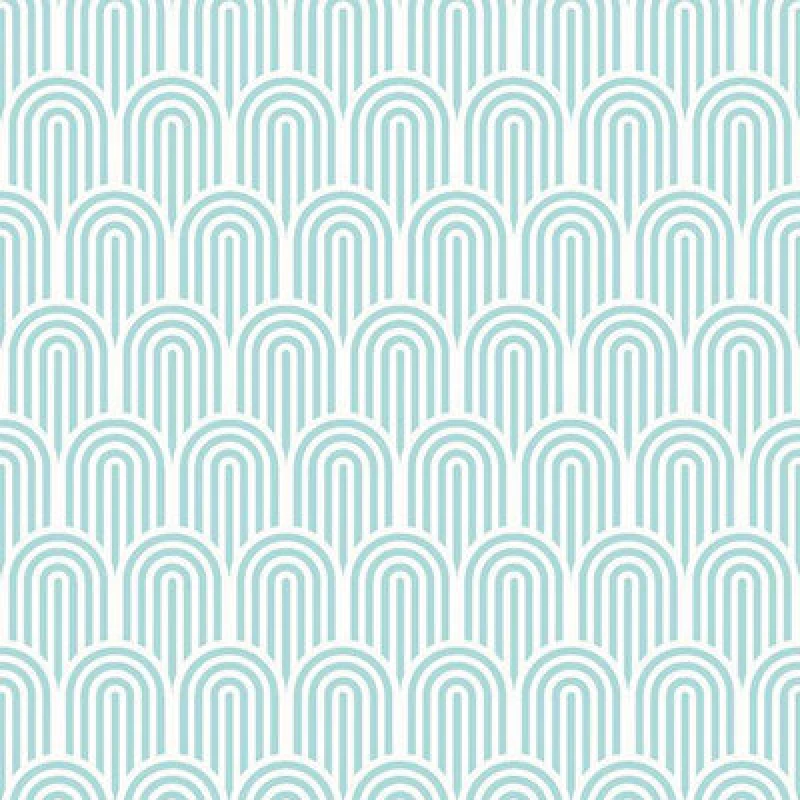Image of Hoopla Walls Retro Arch Matt Wallpaper Teal