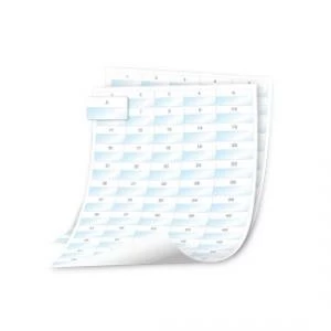 Image of Dymo 41x23mm Rhino XTL Laminated Cable Wrap Sheet Labels 2040 Labels