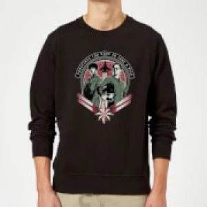 Image of Captain Marvel Take A Risk Sweatshirt - Black - XL