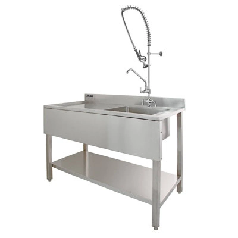 Image of Monstershop KUKoo Commercial Sink & Pre-rinse Tap - Left Hand Drainer 23891