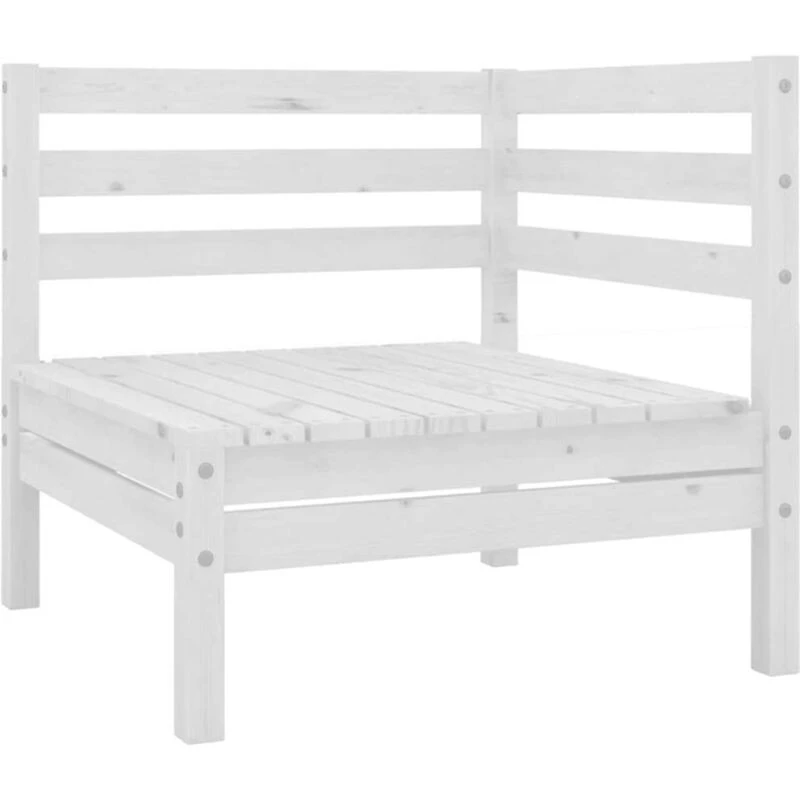 Image of VIDAXL Garden Corner Sofa White Solid Wood Pine Vidaxl 8720286658826