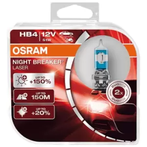 Image of OSRAM Light Bulbs VW,MERCEDES-BENZ,BMW 9006NL-HCB Bulb, spotlight