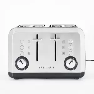 Image of Spectrum Brushed Stainless Steel 4 Slice Toaster