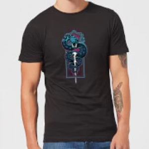 Image of Harry Potter Nagini Neon Mens T-Shirt - Black