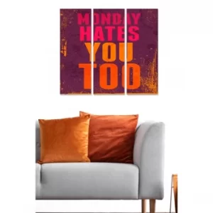 Image of MDF7049904 Multicolor Decorative MDF Painting (3 Pieces)