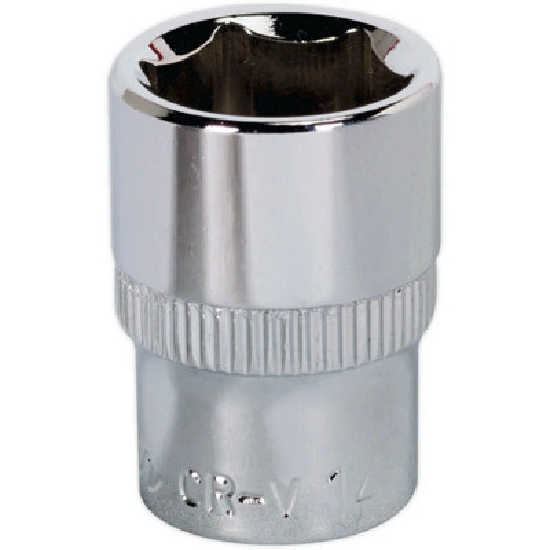 Image of Loops 14mm Forged Steel Drive Socket - 3/8" Square Drive - Polished Chrome Vanadium Metallics