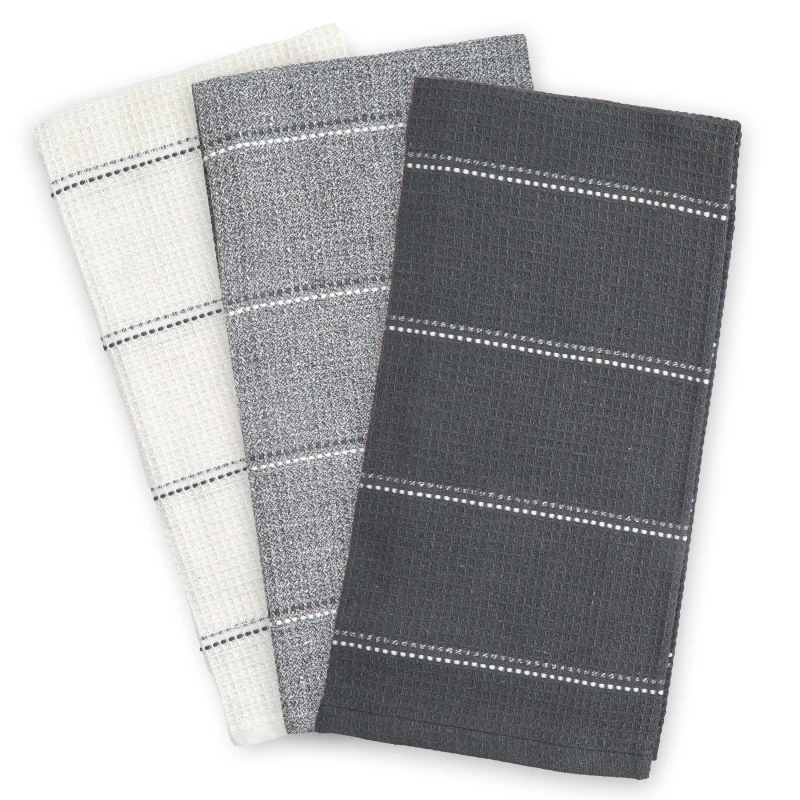 Image of Emma Barclay Utopia 3 Pack Kitchen Tea Towel Set Tea Towels Tea Towel Grey 39345702000