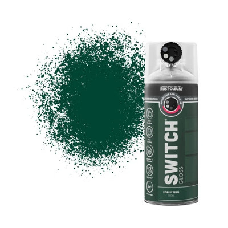 Image of RUST-OLEUM Rust-Oleum Switch Spray Paint 400ml - Gloss - Forest Fern AE0723400UK