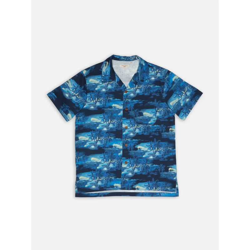Image of Nudie Jeans Shirt Nudie Jeans Arvid Ikat Bleu Unisex S