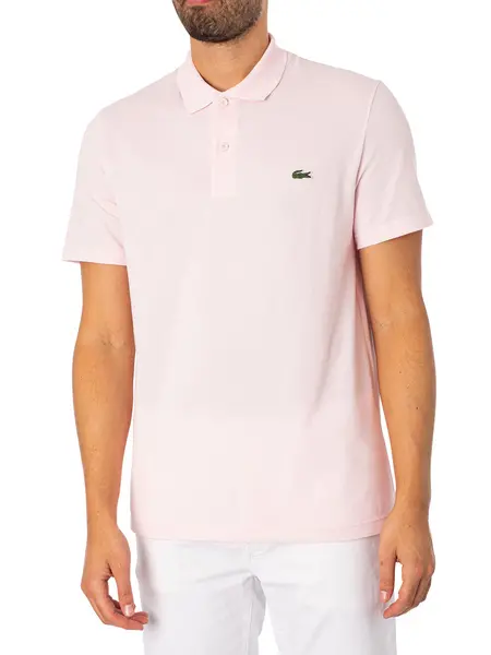Image of Lacoste Classic Logo Polo Shirt Pink S