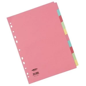 Image of Concord Commercial Subject Dividers 10-Part A4 Assorted Ref 51199