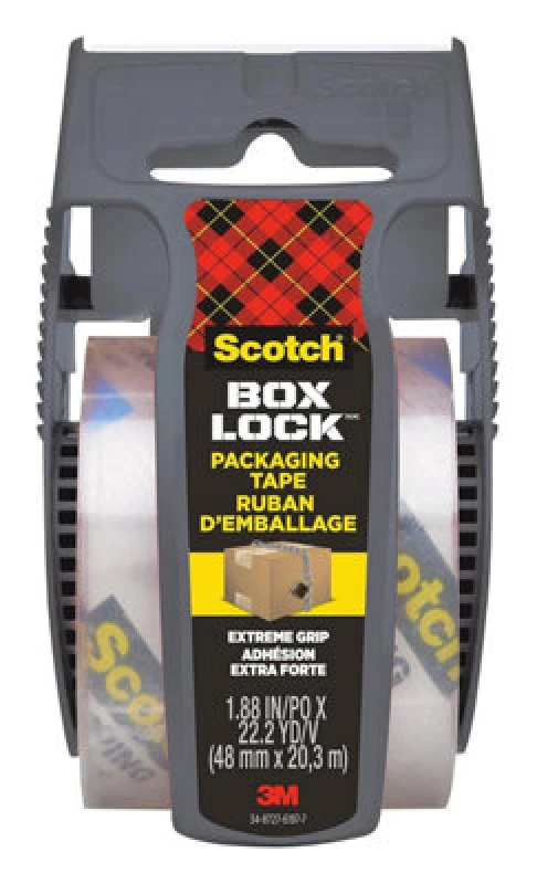Image of Scotch Box Lock Packaging Tape 195-EF 48mm x 20.3 m (Pack of 1...