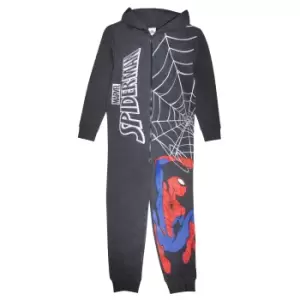 Image of Spider-Man Boys Web Shooting Jumpsuit (2-3 Years) (Charcoal Heather)