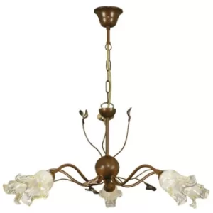 Image of Linea Verdace Luchter Multi Arm Pendant Ceiling Light Rust