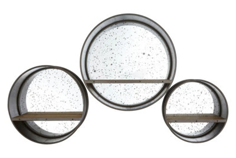 Image of Premier Housewares Set Of Three Trinity Wall Mirrors Silver
