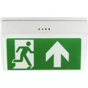 Image of LED escape sign luminaire, E-LUX STANDARD wall/ceiling mounted, 3h LED AT, white