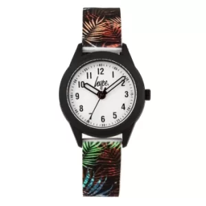 Image of Hype Kids Watch with Multicoloured Leaf Pattern Strap