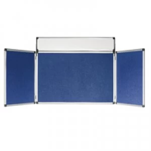 Image of Bi-Office 4 Panel Mini Display Kit Blue DSP350111