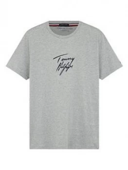 Image of Tommy Hilfiger Logo Lounge T-Shirt - Grey Heather
