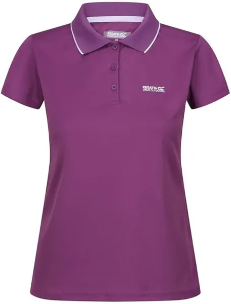 Image of Regatta Womens Maverick V Quick Drying Wicking Polo Shirt 16 - Bust 40' (102cm) Pink Potion REG301-D4D-16
