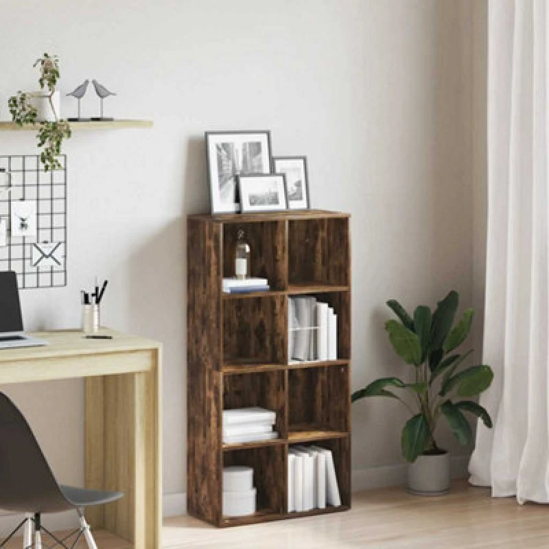Image of Vidaxl Book Cabinet/sideboard Smoked Oak 66X30X130 Cm Engineered Wood
