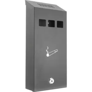 Image of Burg-Wachter Compact Cigarette Bin in Black Galvanised Steel