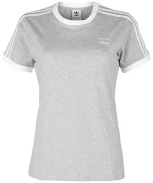 Image of Adidas 3 Stripes Tee T-Shirt mottled grey