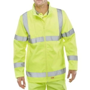 Image of Bseen High Vis Soft Shell Jacket EN ISO 20471 Medium Yellow Ref