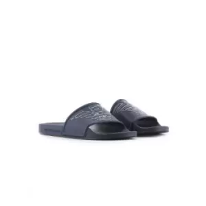 Image of Emporio Armani Loungewear Navy Logo Slides