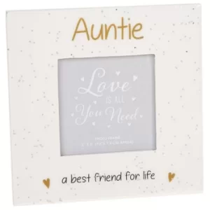 Image of Glitter Words Frame 3x3 Auntie