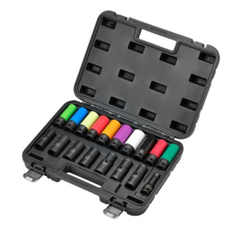 Image of Draper 18 Piece 1/2" Drive Wheel Nut Socket Set 1/2" AWNSS/18