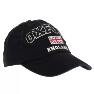Image of Unisex Navy Blue Oxford England Union Flag Cap (One size) (navy)