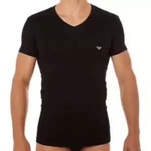 Image of Emporio Armani Stretch Cotton Eagle T-Shirt - Black L