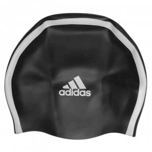 Image of adidas Headwear Silicone Logo Swim Cap - Black