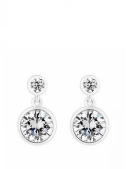 Image of Simply Silver Mini Besel Set Solitaire Earrings